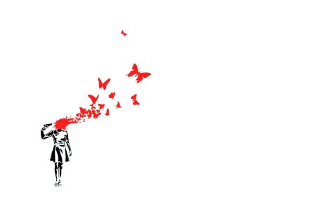 Бэнкси девочка стреляет в голову