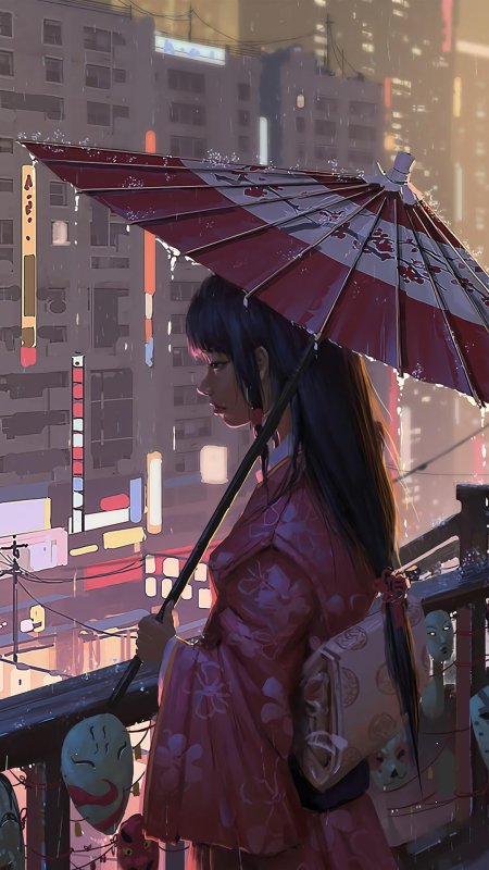 Девушка в кимоно