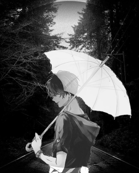 Парень с зонтиком