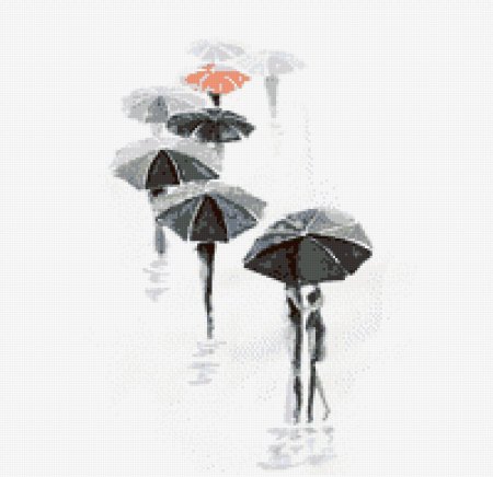 Картина зонтики