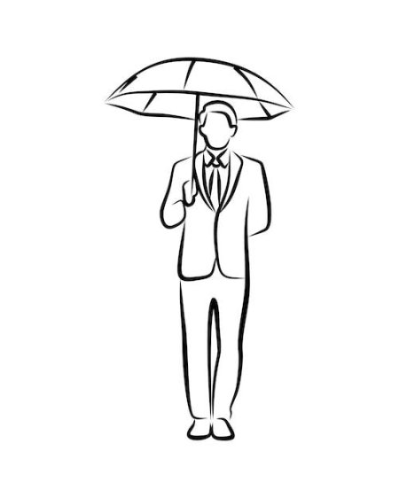 Человек с зонтиком