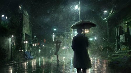 Город под дождем