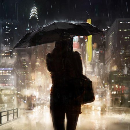 Девушка под дождем