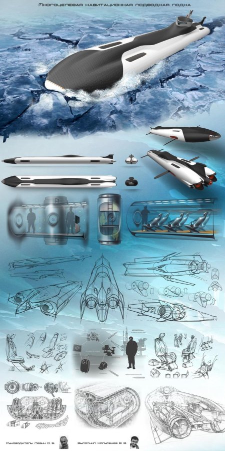 Концепт кавитирующей подводной лодки