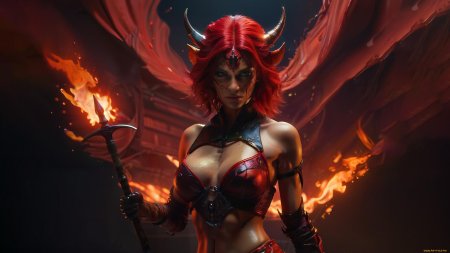 Красивая девушка демон