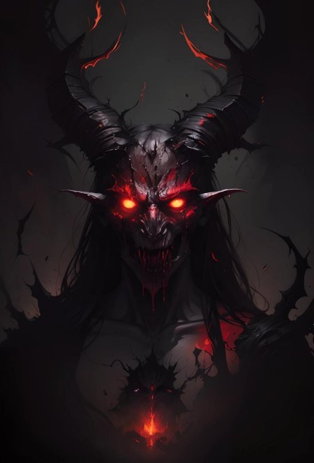 Демон с красными глазами