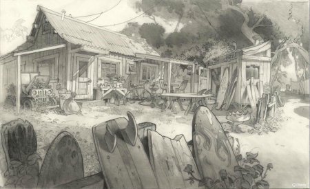 Лило и стич концепт арты