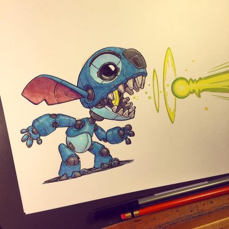 Лило и стич концепт арт