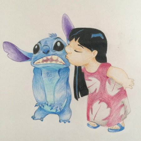 Лило и стич для срисовки