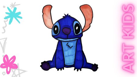 Стич для срисовки легко