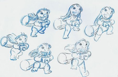 Lilo &amp; stitch наброски