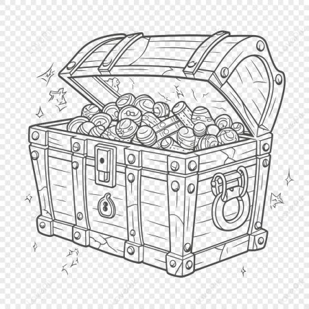 Сундук с сокровищами рисунок
