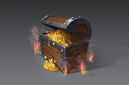 Пиратский сундук с сокровищами