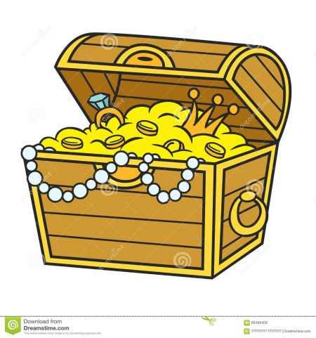 Сундук с сокровищами рисунок