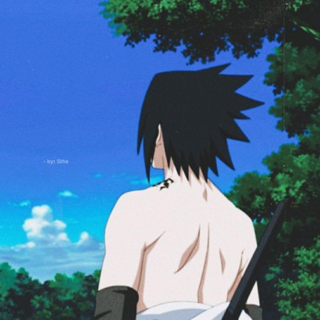 Саске со спины