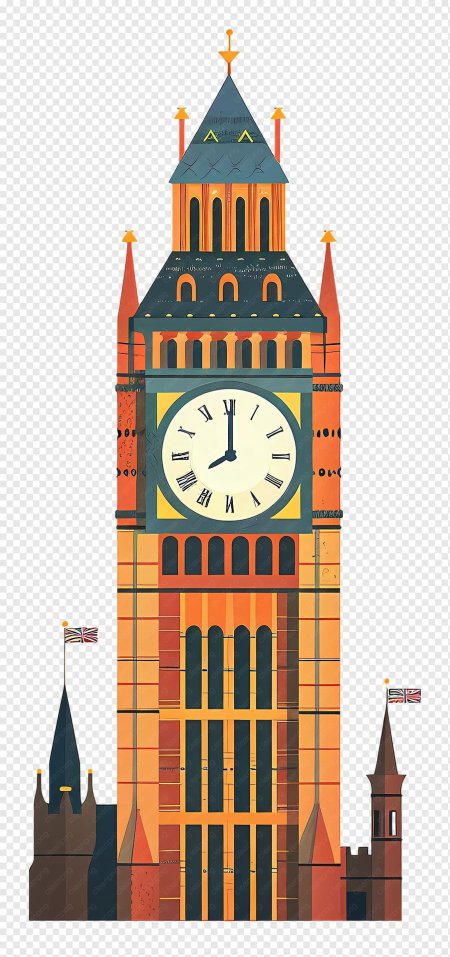 Башня биг бен в англии вектор