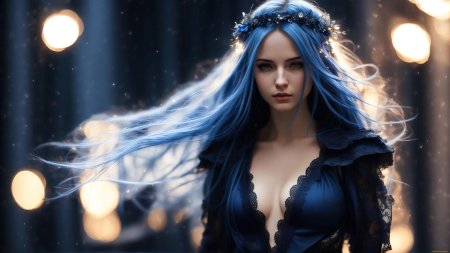 Синие волосы