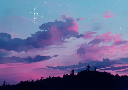 Фиолетовое небо