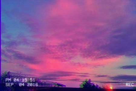 Закат розовый