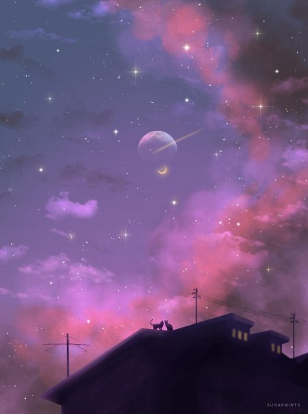 Фиолетовое небо