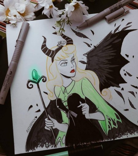 Малефисента для скетчбука