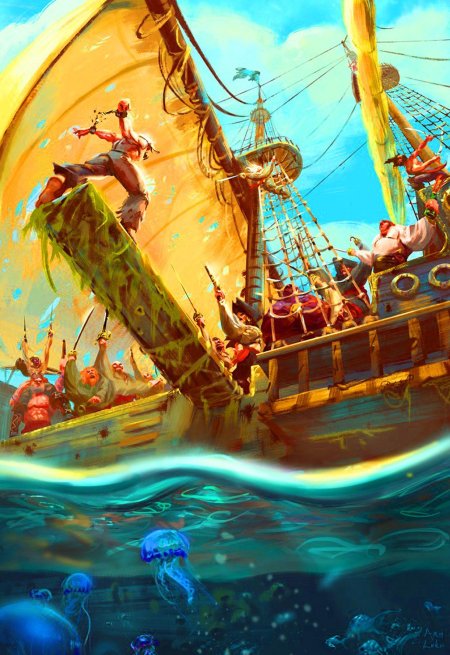 Корабль с пиратами