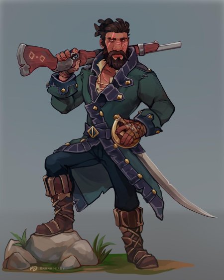 Одноногий пират арт фэнтези