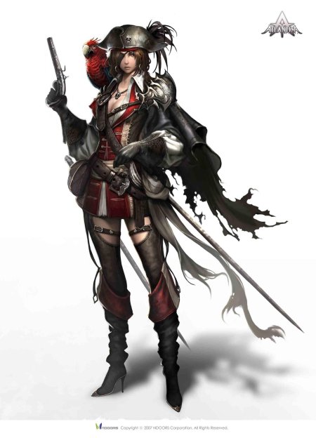 Днд пират капитан девушка арт