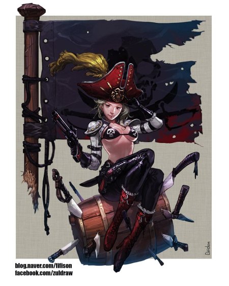 Девушка пират арт