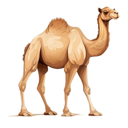 Верблюд на белом фоне