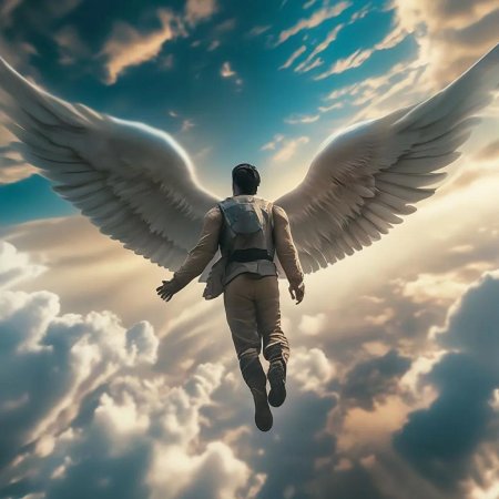 Ангел мужчина с крыльями