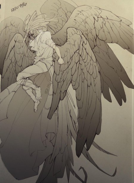 Многокрылый ангел аниме