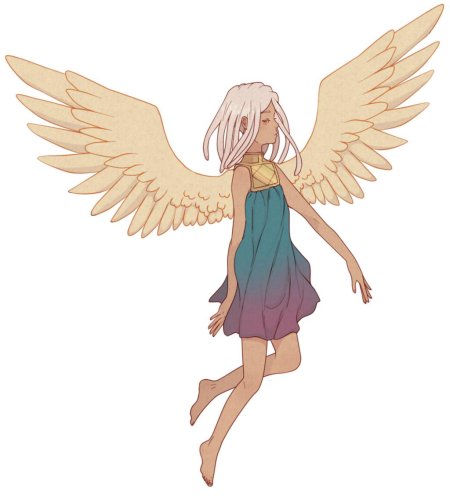 Аниме девушка ангел