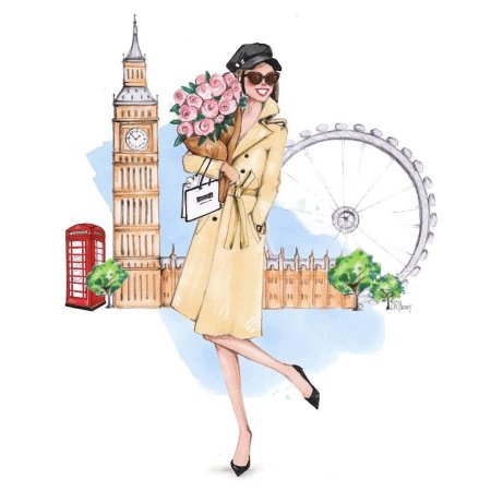 Модные иллюстрации девушек