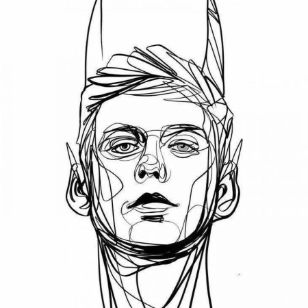 Антон шастун рисунок одной линией