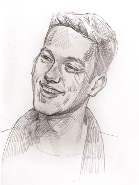 Портрет мужчины карандашом
