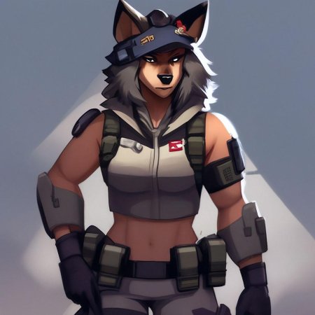 Фурри волк девушка