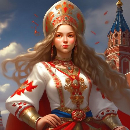 Россия в образе девушки