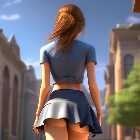 Девушка в коротких юбках