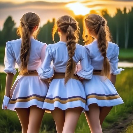 Три красивые девушки