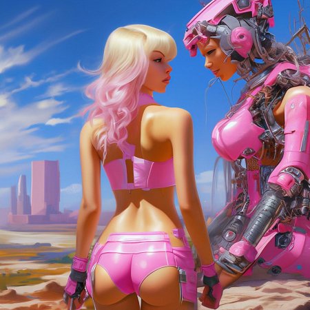 Розовая девушка