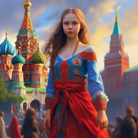 Россия в виде человека девушка