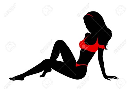 Силуэт бежащей девушки