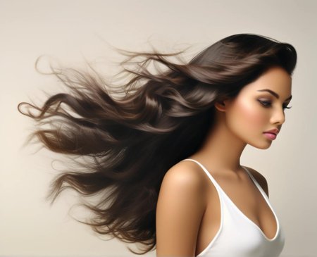 Девушка с шикарными волосами