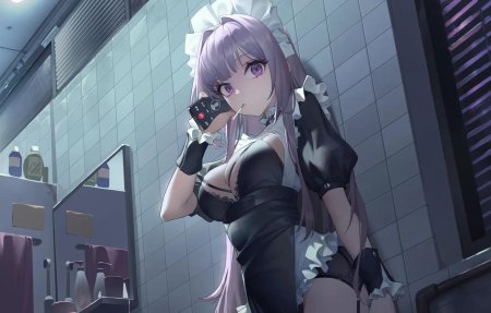 Аниме девушка горничная