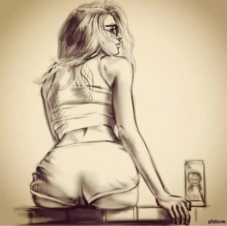 Попа рисунок