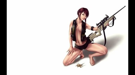 Девушка с оружием арт