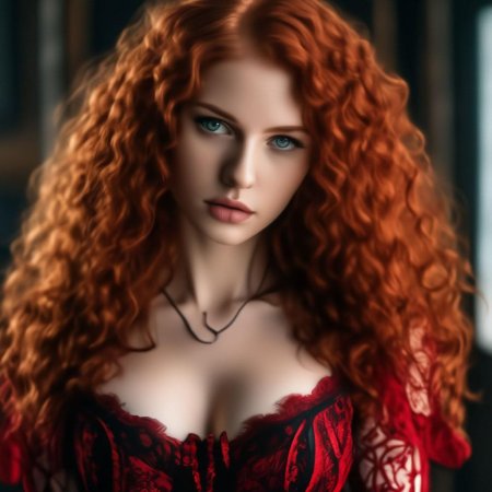 Красивая девушка рыжая