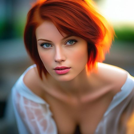 Рыжие короткие волосы