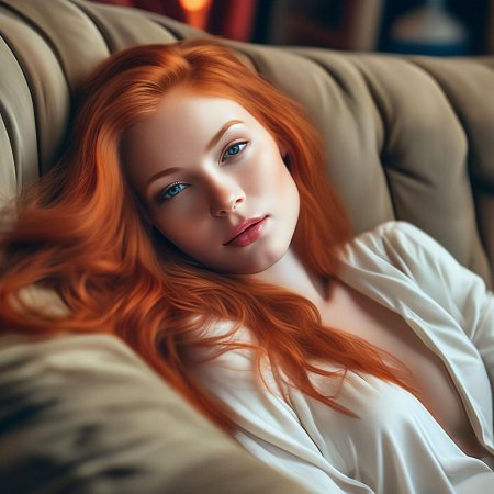 Женщина рыжая